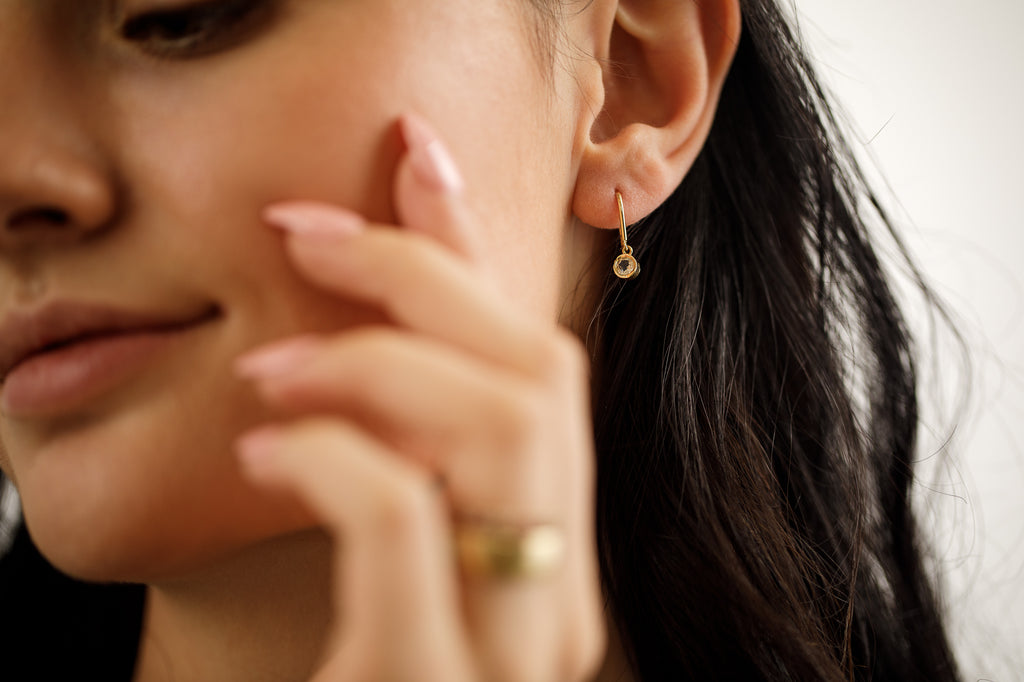 ROSE CUT MOONSTONE EARRINGS