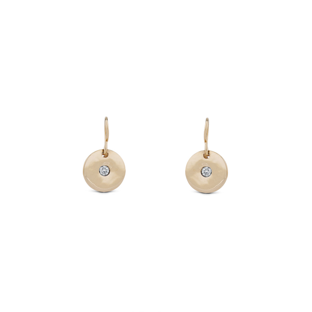 DIAMOND DISK EARRINGS