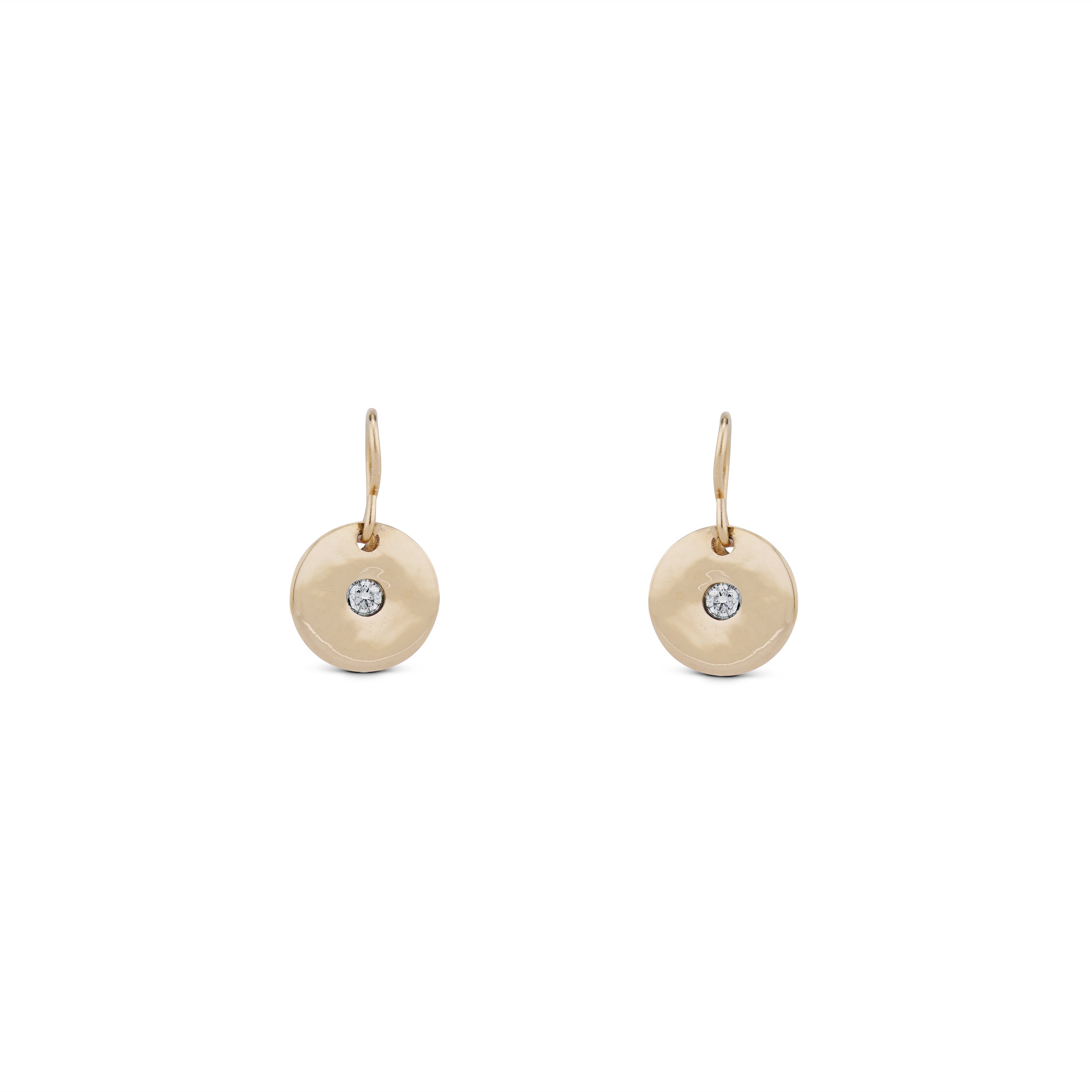 DIAMOND DISK EARRINGS