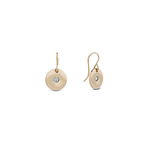 DIAMOND DISK EARRINGS
