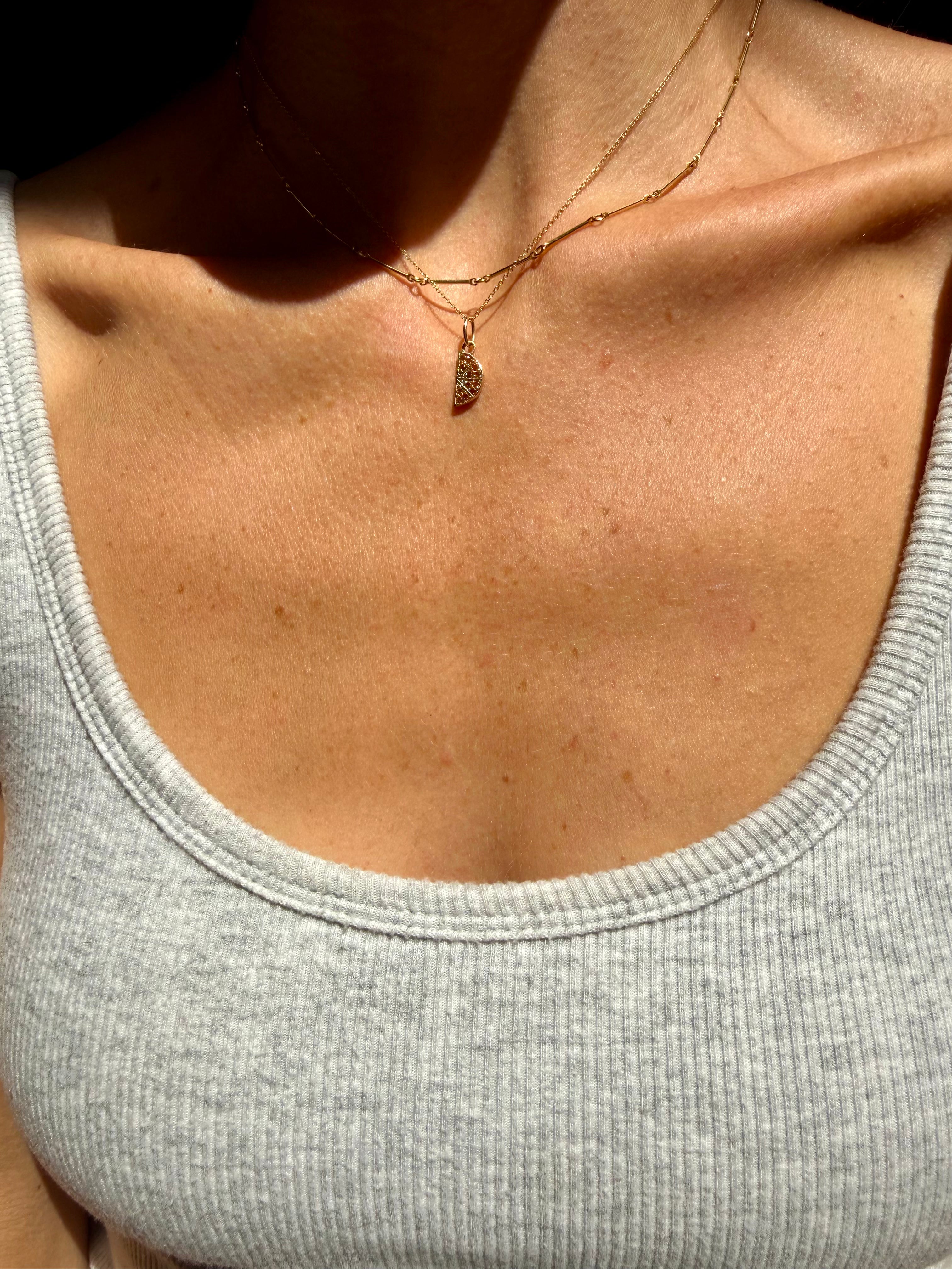 Orange Slice Necklace