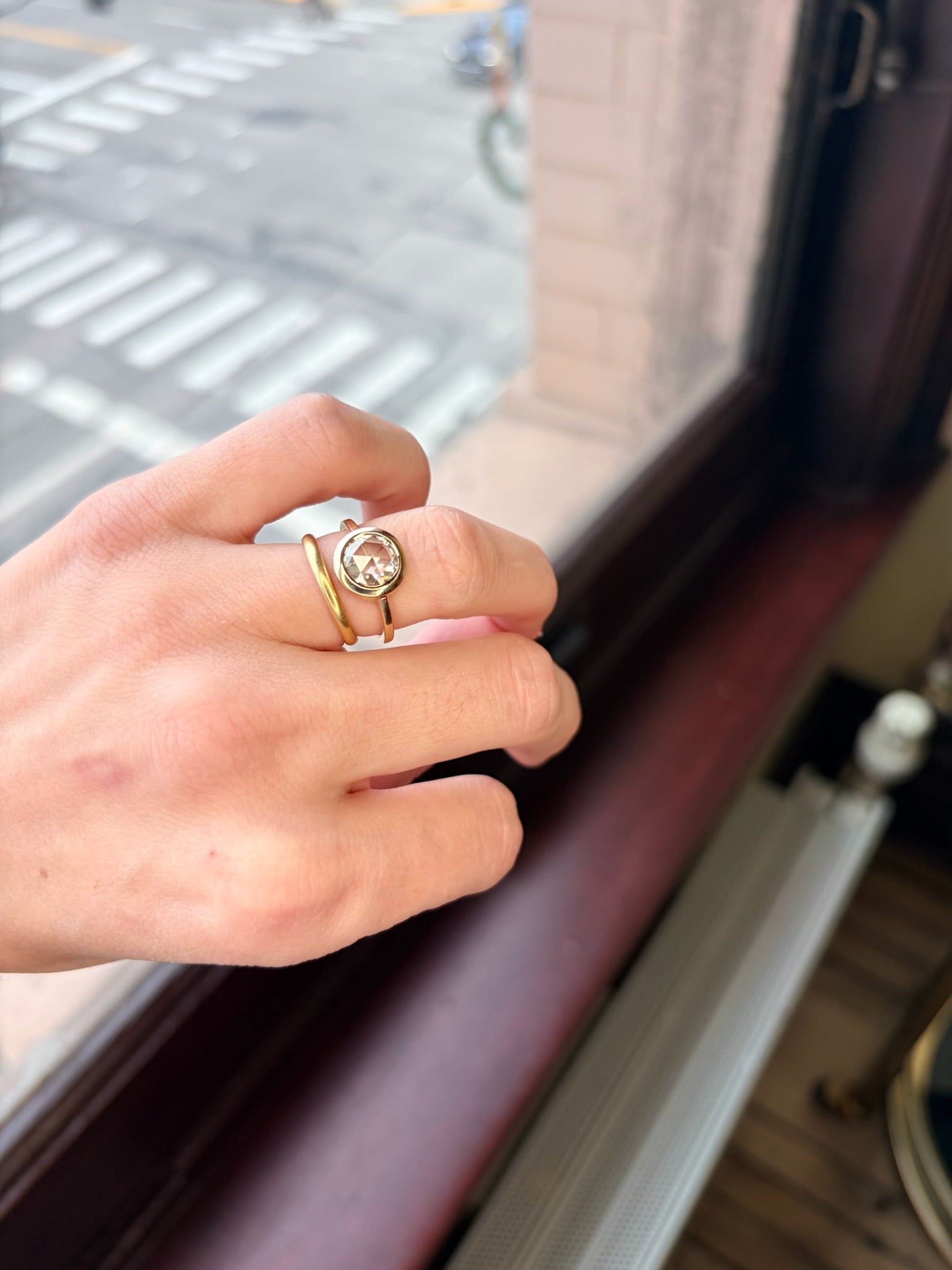 Round Rose Cut Ring