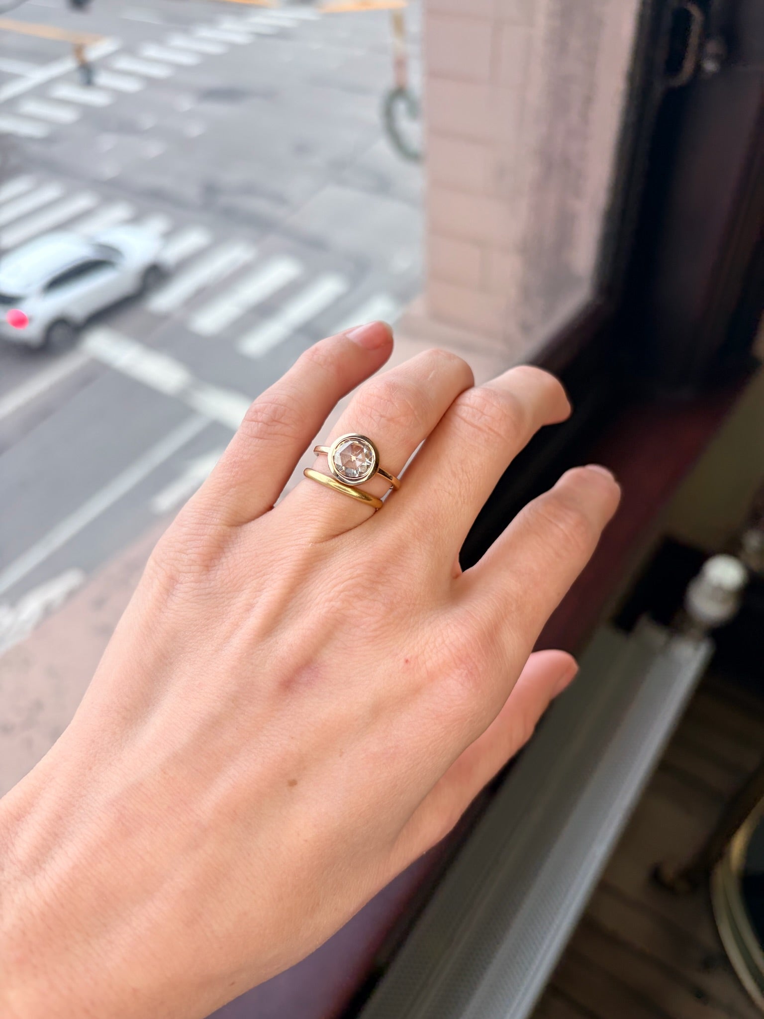 Round Rose Cut Ring