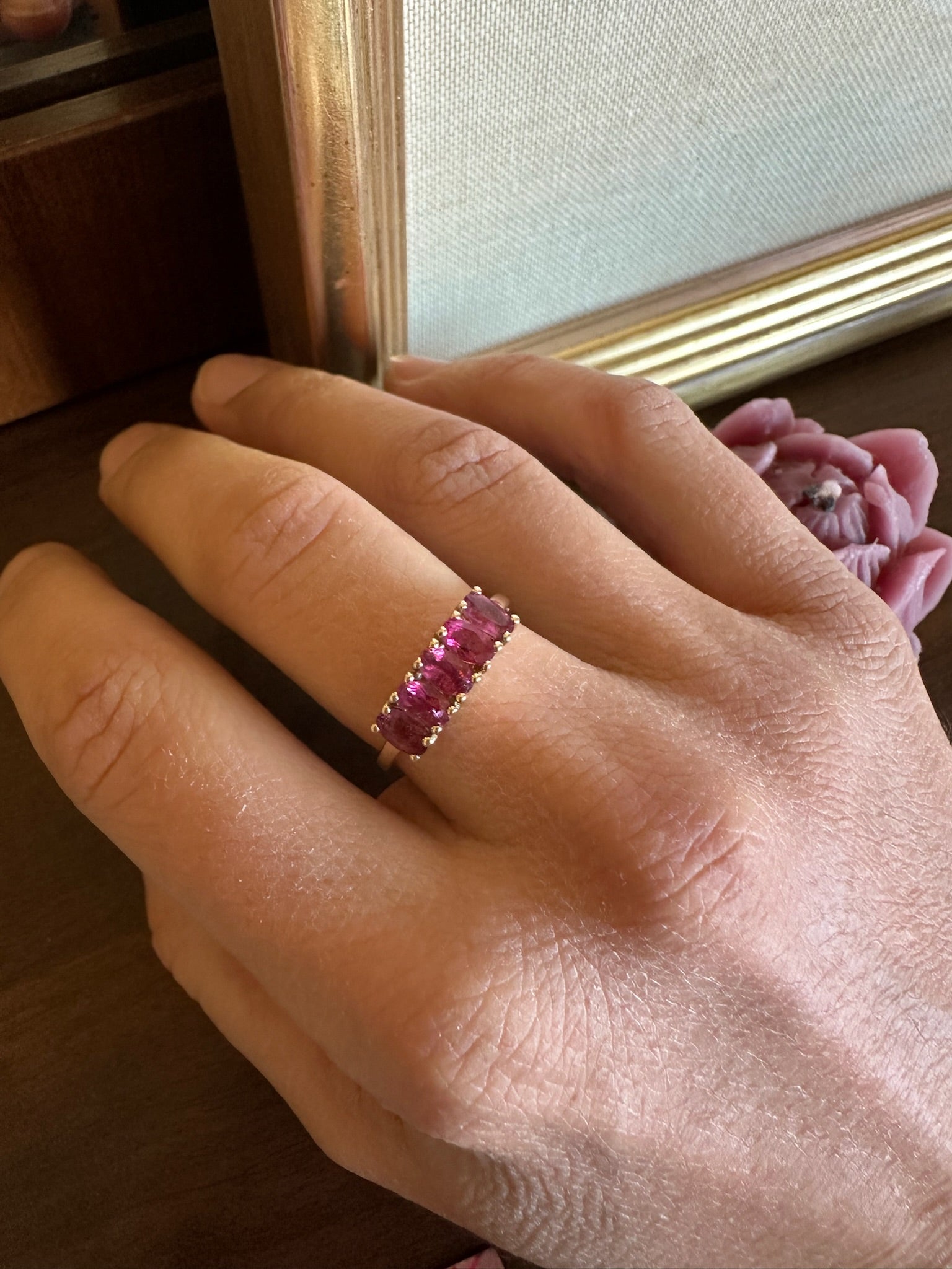 VINTAGE PINK TOURMALINE RING