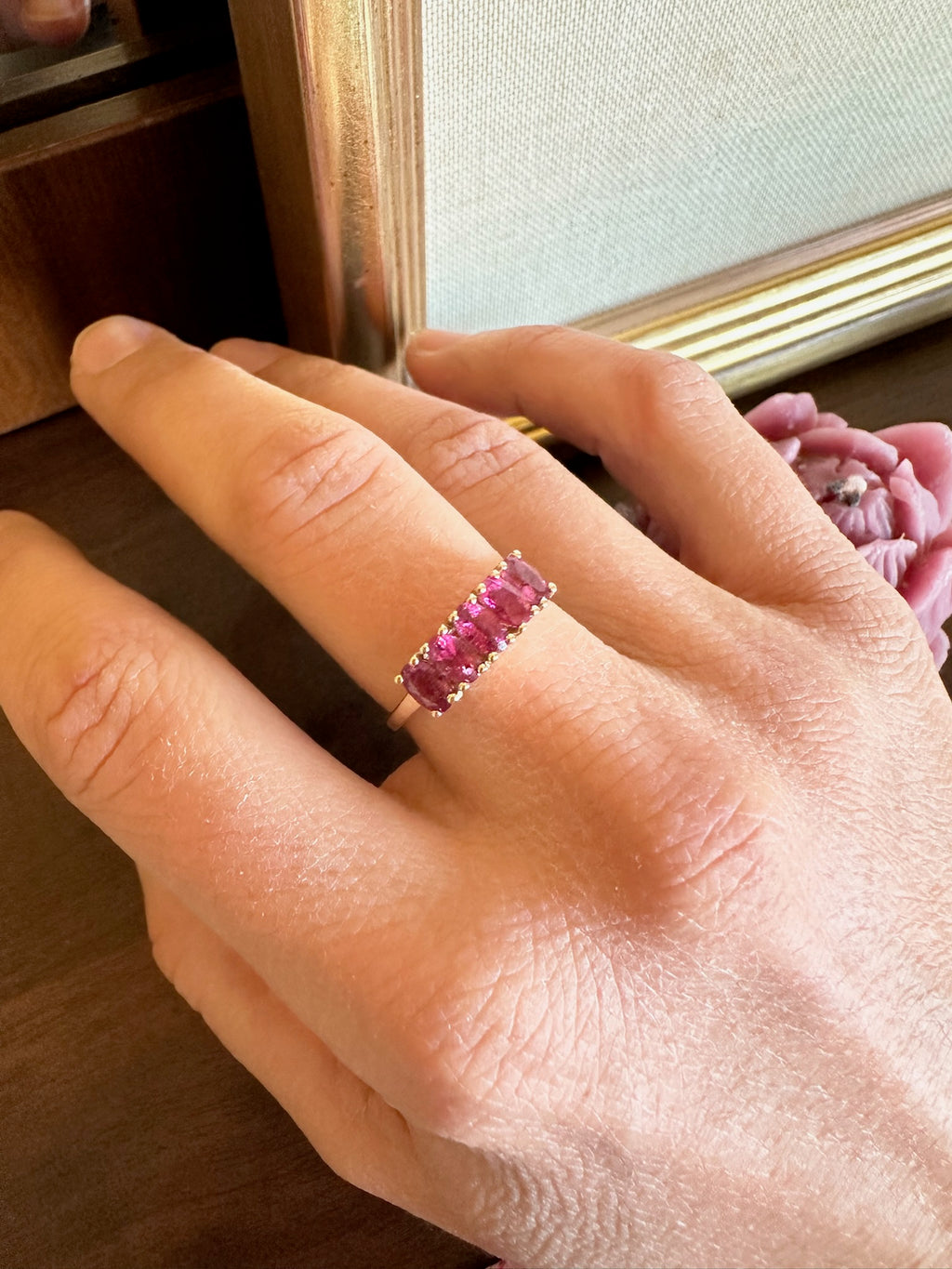 VINTAGE PINK TOURMALINE RING