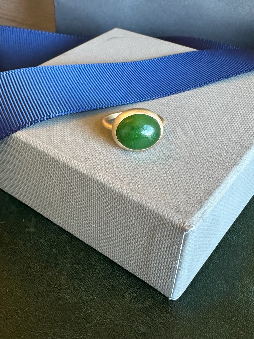 JADE PINKY RING