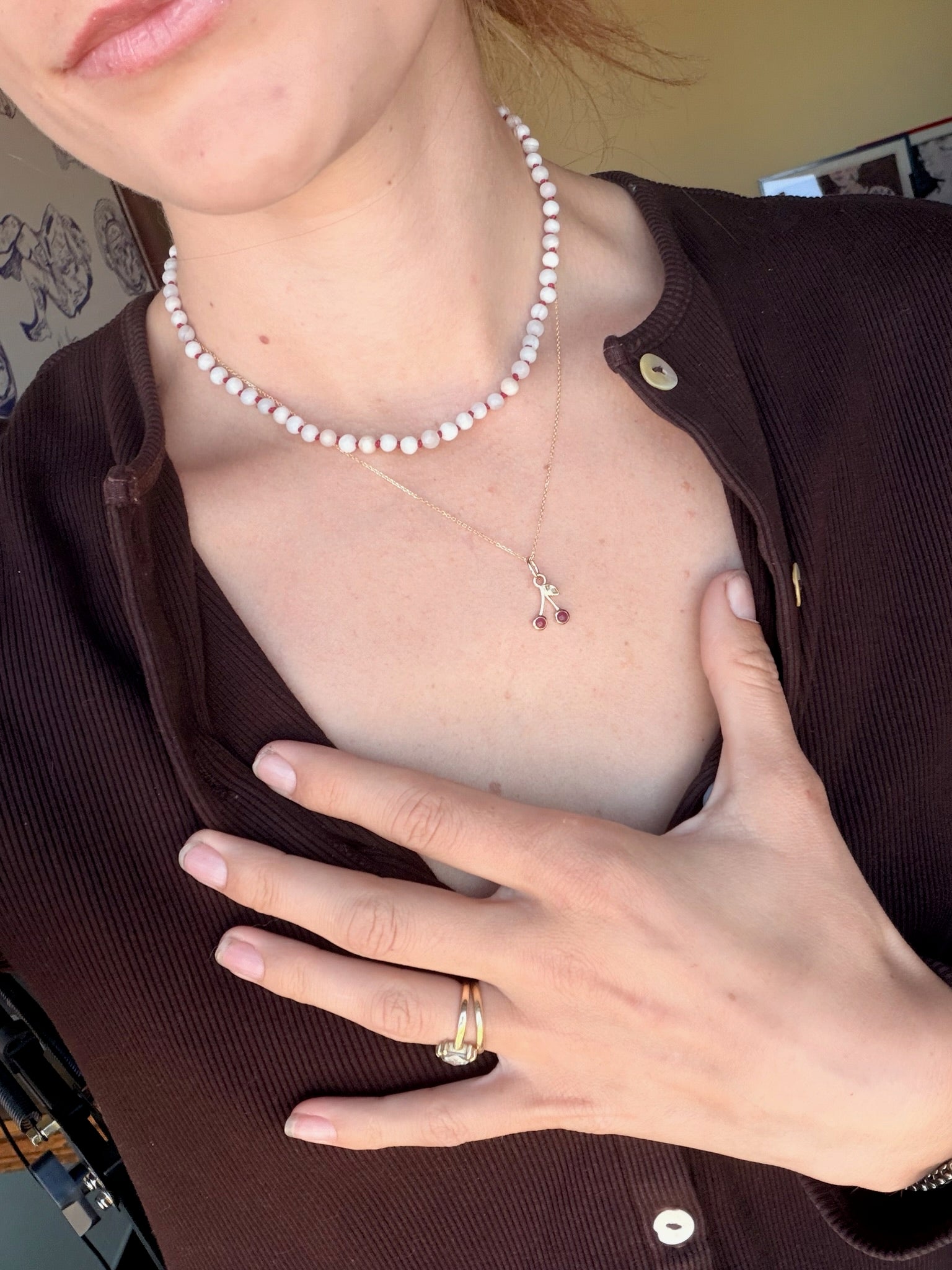 White Agate Necklace