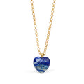 LAPIS HEART PUFF NECKLACE