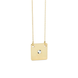 SQUARE DISK NECKLACE