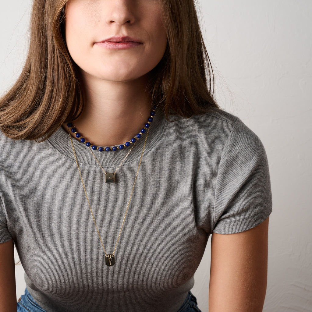 SQUARE DIAMOND NECKLACE