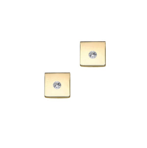 SQUARE DIAMOND STUD