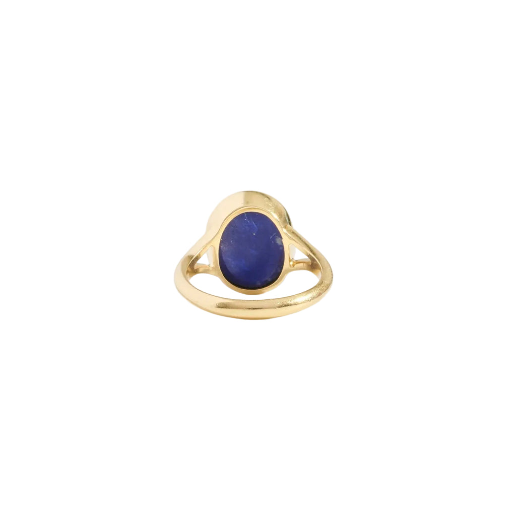 VINTAGE SPLIT SHANK LAPIS RING