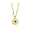SAPPHIRE DISK NECKLACE