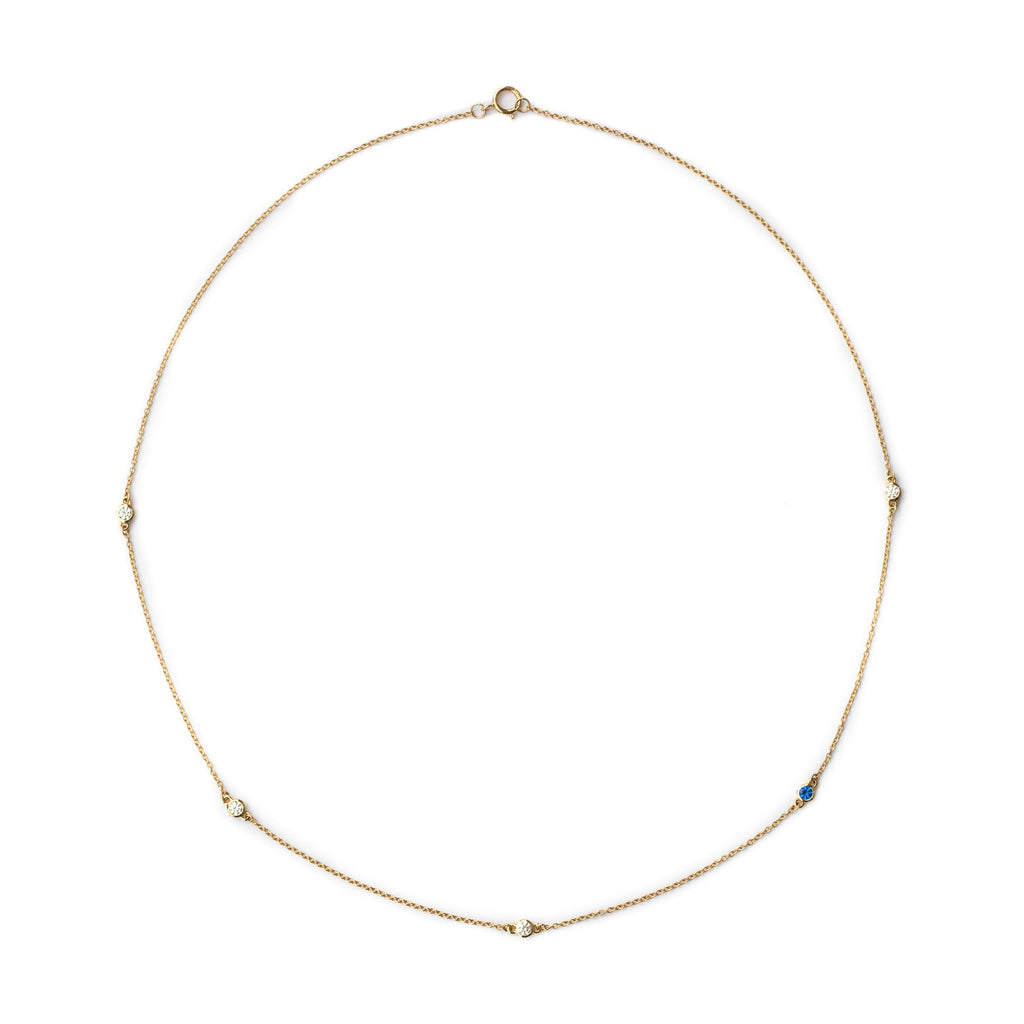 DIAMOND & SAPPHIRE NECKLACE