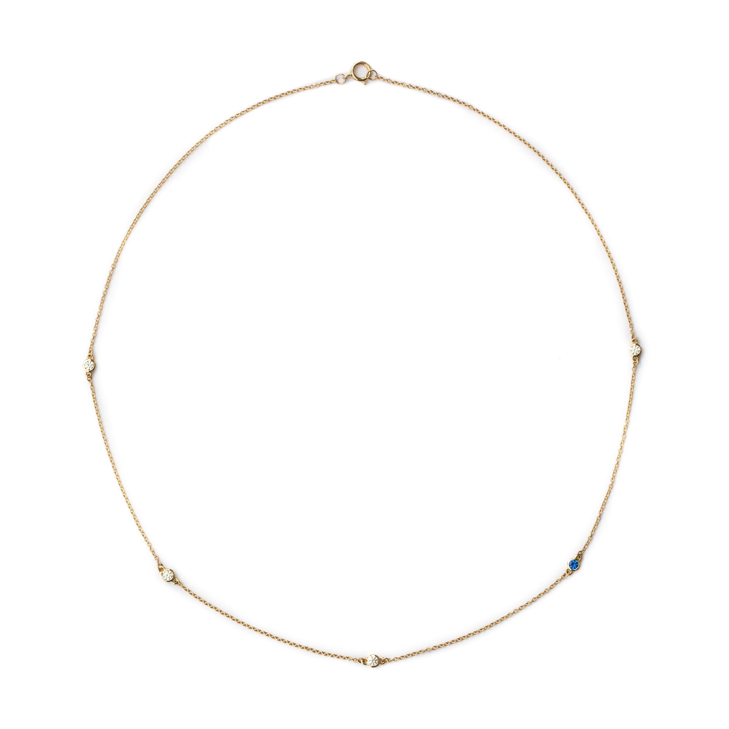 DIAMOND & SAPPHIRE NECKLACE