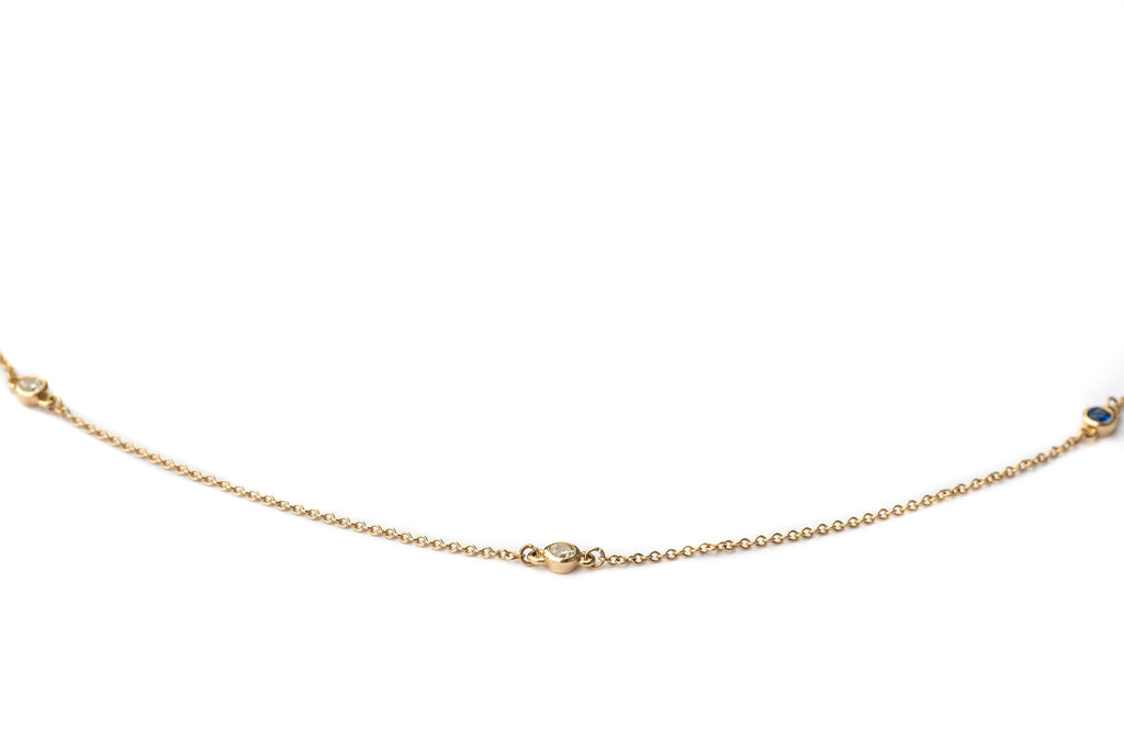 DIAMOND & SAPPHIRE NECKLACE