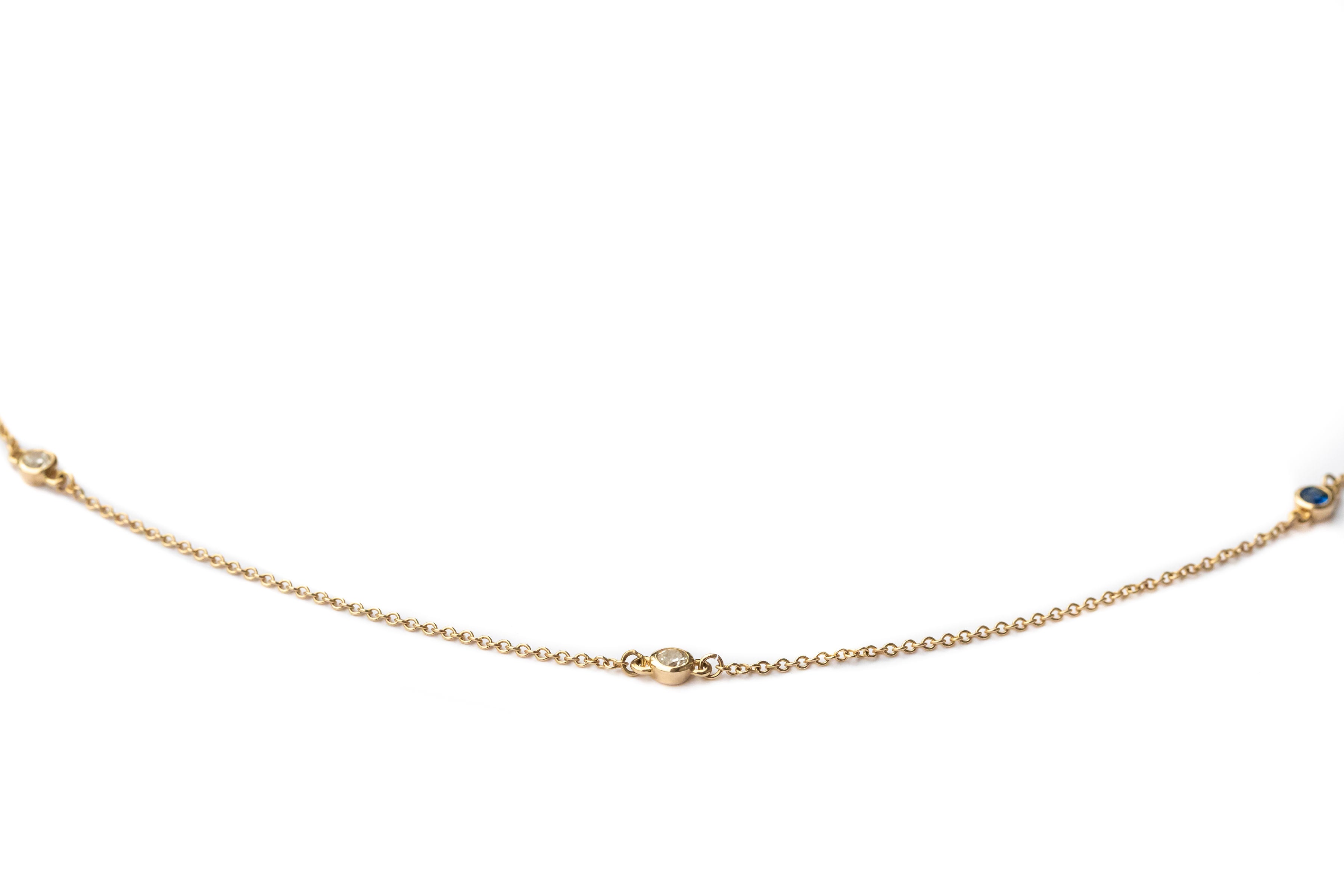 DIAMOND & SAPPHIRE NECKLACE