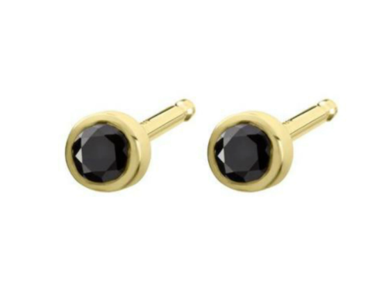MICRO BLACK DIAMOND STUDS