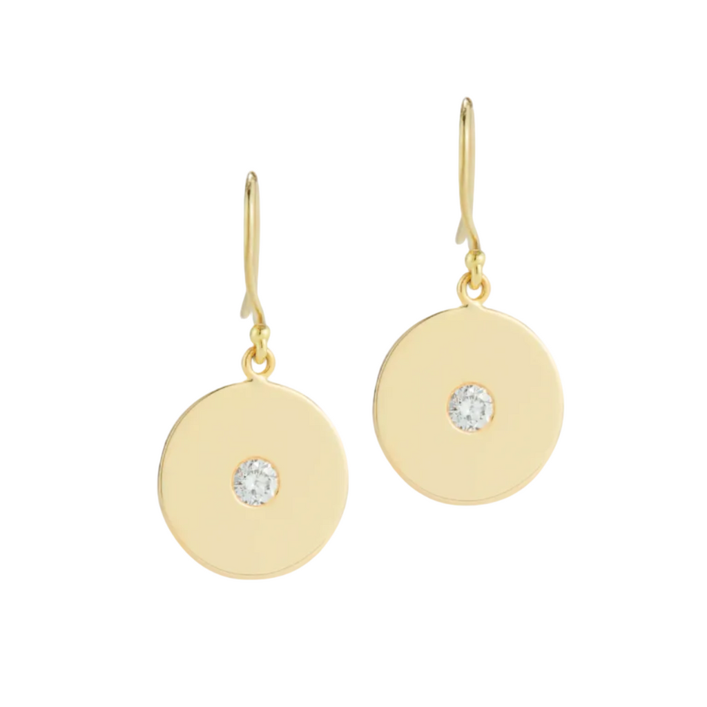 DIAMOND DISK EARRINGS